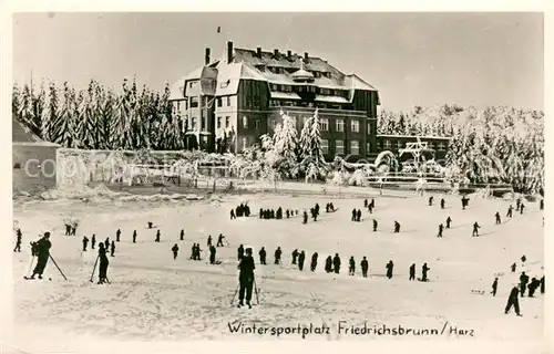 AK / Ansichtskarte Friedrichsbrunn_Harz Berghotel Wintersportplatz Friedrichsbrunn Harz