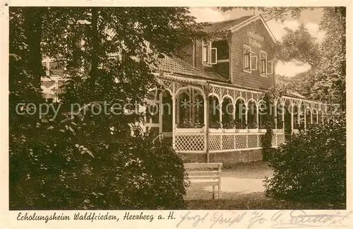 AK / Ansichtskarte Herzberg_Harz Erholungsheim Waldfrieden Herzberg Harz