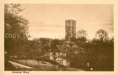 AK / Ansichtskarte Greener_Burg_Greene_Kreiensen Blick zur Burg 