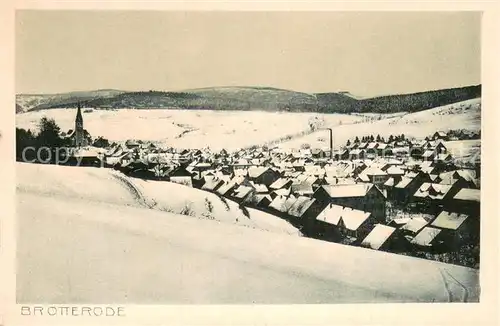AK / Ansichtskarte Brotterode Winterpanorama Brotterode