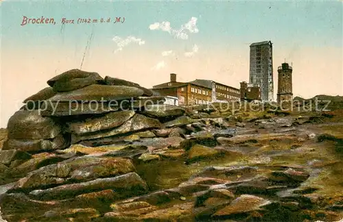 AK / Ansichtskarte Brocken_Harz Berghotel Aussichtsturm Brocken Harz