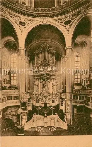 AK / Ansichtskarte Dresden_Elbe Inneres der Frauenkirche 