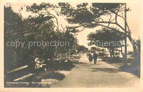 AK / Ansichtskarte Arendsee_Ostsee Strandpromenade Ostseebad Arendsee_Ostsee
