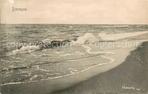AK / Ansichtskarte Dievenow_Pommern Brandung Strand Dievenow Pommern