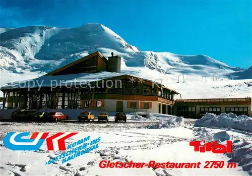 AK / Ansichtskarte Kaunertal Gletscher Restaurant Aussenansicht Kaunertaler Gletscherbahnen m. Weisseespitze Kaunertal