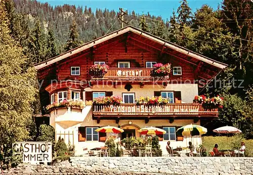 AK / Ansichtskarte Fieberbrunn_Tirol Gasthof Pension Bergheim Aussenansicht Fieberbrunn Tirol