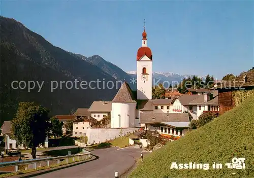 AK / Ansichtskarte Assling_Tirol Kirche u. Lienzer Dolomiten Ansicht Assling Tirol
