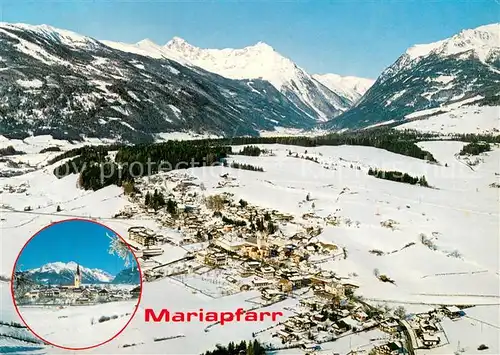 AK / Ansichtskarte Mariapfarr Fliegeraufnahme Skidorf Gesamtansicht Fanningberg u. Weisspriach Mariapfarr