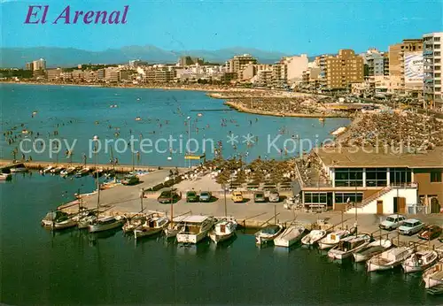 AK / Ansichtskarte El_Arenal_Mallorca_ES Hafen Anischt u. Strand 