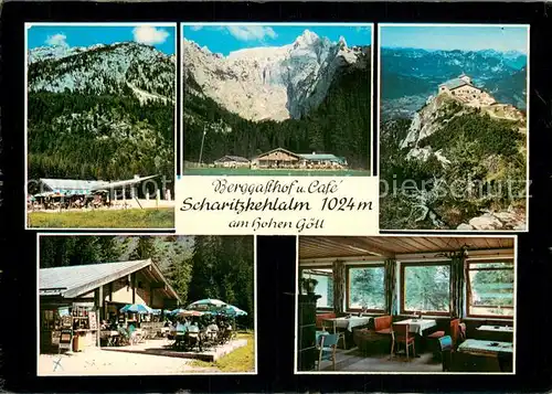 AK / Ansichtskarte Scharitzkehlalm_1024m_Berchtesgaden Berggasthof u. Cafe Scharitzkehalm TEilansichten m. Kehlsteinhaus  