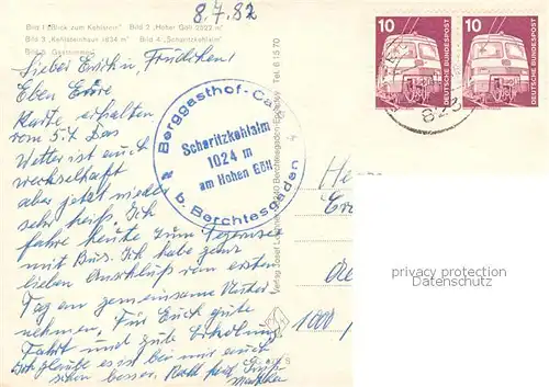 AK / Ansichtskarte Scharitzkehlalm_1024m_Berchtesgaden Berggasthof u. Cafe Scharitzkehalm TEilansichten m. Kehlsteinhaus  