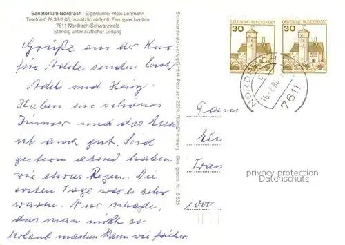 AK / Ansichtskarte Nordrach Sanatorium Nordrach m. Hallenbad Nordrach
