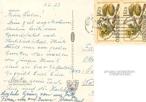 AK / Ansichtskarte Sokolov_CZ Teilansichten Schloss 