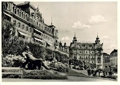AK / Ansichtskarte Marienbad_Tschechien_Boehmen Goetheplatz Marienbad_Tschechien