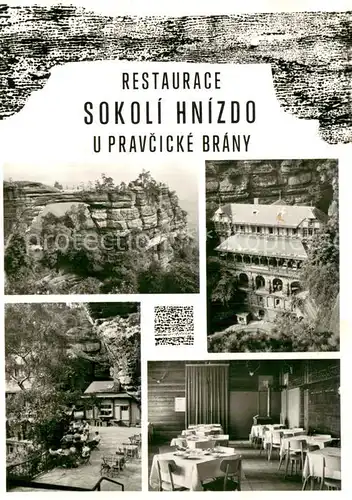 AK / Ansichtskarte Pravcicka_Brana_Prebischtor_CZ Restaurace Gastraum Teilansichten 