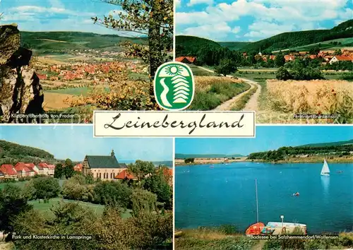 AK / Ansichtskarte Alfeld_Leine Leinebergland Klippen ob Frieden Feriendorf Brunkensen park und Klosterkirche in Lamspringe Badesee Salzhemmendorf Alfeld_Leine