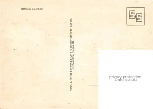 AK / Ansichtskarte Bingen_Rhein Fliegeraufnahme Bingen Rhein