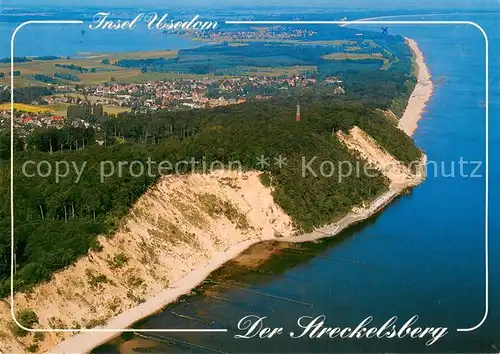 AK / Ansichtskarte Insel_Usedom Streckelsberg mit Koserow Fliegeraufnahme Insel Usedom