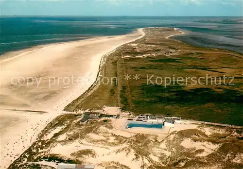 AK / Ansichtskarte Norddorf_Amrum Fliegeraufnahme mit Schullandheim Ban Horn und Seehospiz Norddorf Amrum