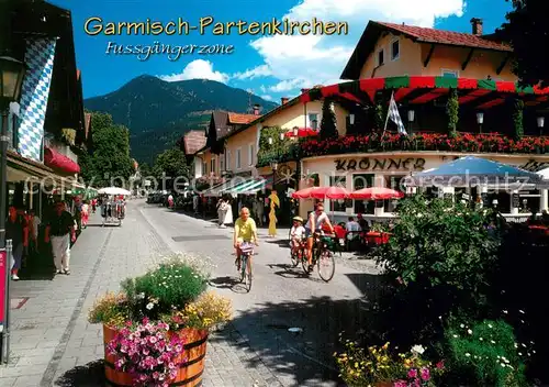 AK / Ansichtskarte Garmisch Partenkirchen Fussgaengerzone Garmisch Partenkirchen