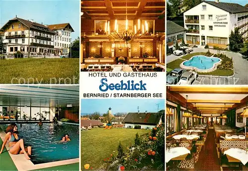 AK / Ansichtskarte Bernried_Starnberger_See Hotel Seeblick Hallenbad Gastraeume Pool Bernried_Starnberger_See