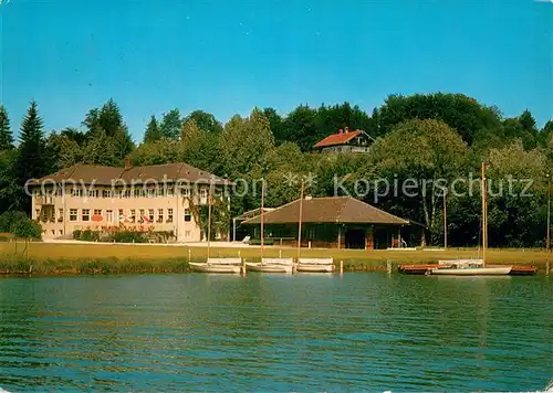 AK / Ansichtskarte Chiemsee Yachtschule Prien Harras des Dt Hochseesportverbandes Hansa Chiemsee