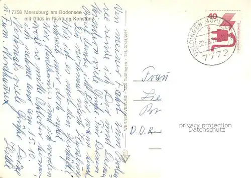 AK / Ansichtskarte Meersburg_Bodensee Fliegeraufnahme Meersburg Bodensee