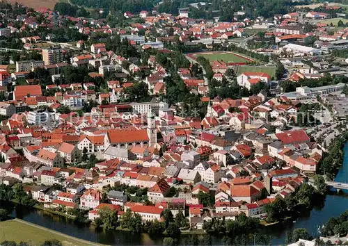 AK / Ansichtskarte Cham__Oberpfalz Fliegeraufnahme 