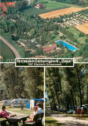AK / Ansichtskarte Ettenheim Terrassen Campingpark Oase Fliegeraufnahme Ettenheim
