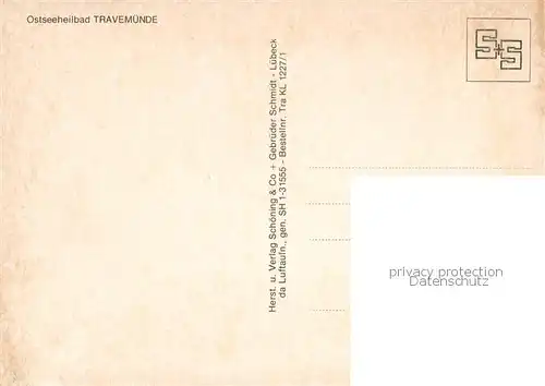 AK / Ansichtskarte Travemuende_Ostseebad Fliegeraufnahme mit Fahrgastschiffen Travemuende_Ostseebad