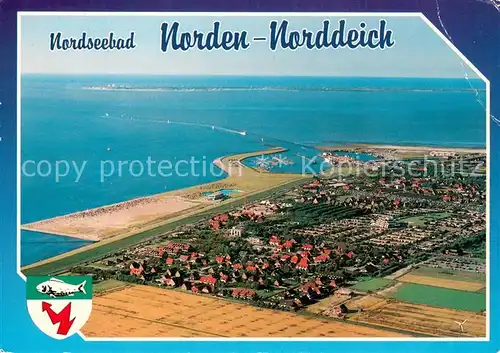 AK / Ansichtskarte Norden_Norddeich_Nordseebad Fliegeraufnahme 