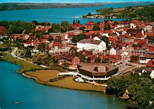 AK / Ansichtskarte Ratzeburg Fliegeraufnahme mit Schwimmhalle und Jugendherberge Ratzeburg