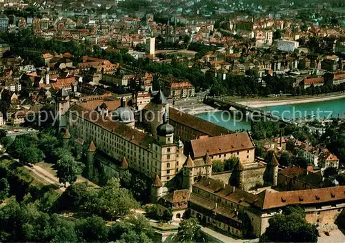 AK / Ansichtskarte Wuerzburg Fliegeraufnahme mit Festung Marienberg  Wuerzburg