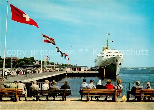 AK / Ansichtskarte Kiel Oslo Kai Faehrschiff Kronprinz Harald Kiel