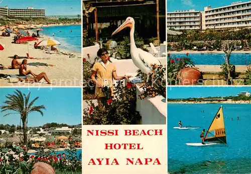 AK / Ansichtskarte Ayia_Napa_Agia_Napa Nissi Beach Hotel Strandpartien Surfer  Ayia_Napa_Agia_Napa