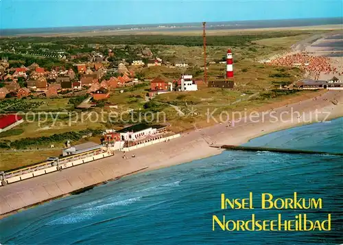 AK / Ansichtskarte Borkum_Nordseeheilbad Fliegeraufnahme 