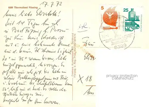 AK / Ansichtskarte Fuessing_Bad Thermalbad Fliegeraufnahme Fuessing_Bad