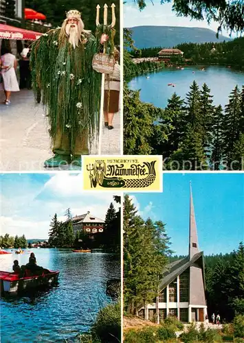 AK / Ansichtskarte Mummelsee Berghotel Mummelsee Neptun Seepartien Kirche Mummelsee