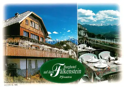 AK / Ansichtskarte Pfronten Burghotel Falkenstein Terrasse Pfronten