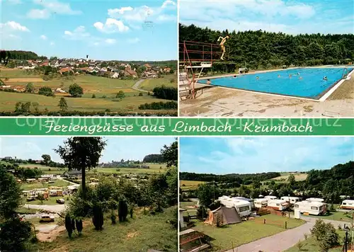 AK / Ansichtskarte Krumbach_Limbach SB Laden Freizeitgelaende Campingplatz Schwimmbad Krumbach Limbach