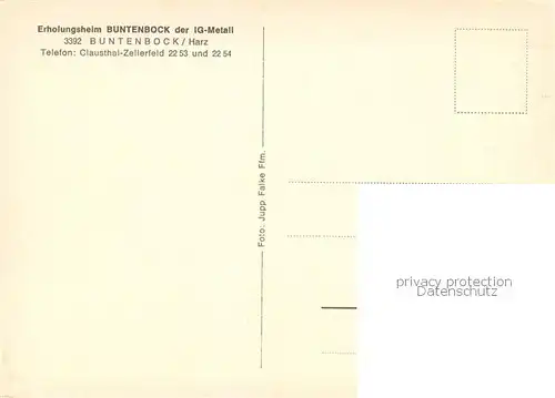 AK / Ansichtskarte Buntenbock Erholungsheim Buntenbock der IG Metall Buntenbock
