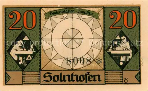 AK / Ansichtskarte Solnhofen 20 Pfennig Geldschein  Solnhofen