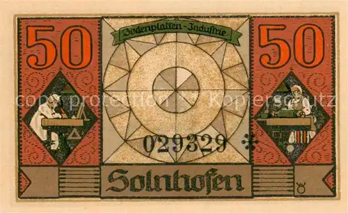 AK / Ansichtskarte Solnhofen 50 Pfennig Geldschein  Solnhofen