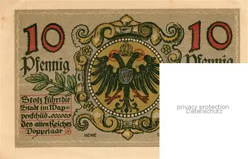 AK / Ansichtskarte Donauwoerth 20 Pfennig Geldschein  Donauwoerth