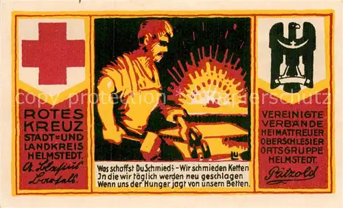 AK / Ansichtskarte Helmstedt 50 Pfennig Schein Rotes Kreuz Helmstedt