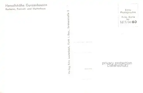 AK / Ansichtskarte Gunzenhausen_Altmuehlsee Hensoltshoehe Kurheim Freizeit und Mutterhaus Gunzenhausen Altmuehlsee