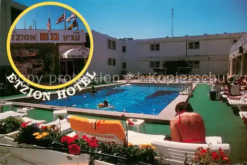 AK / Ansichtskarte Eilat_Eilath_Israel Etzion Hotel m. Pool 