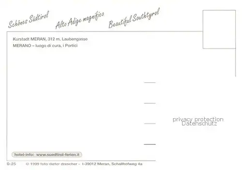 AK / Ansichtskarte Meran_Merano Laubengasse Meran Merano