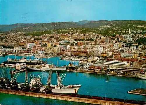 AK / Ansichtskarte Rijeka_Fiume Fliegeraufnahme Hafen Teilansicht Rijeka Fiume