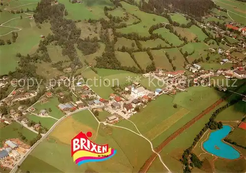 AK / Ansichtskarte Brixen_Thale Fliegeraufnahme Gesamtansicht m. Barocker Dekanatspfarrkirche Brixen_Thale